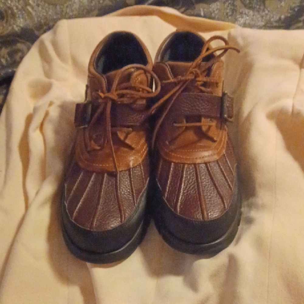 Polo Ralph Lauren Men's Brown and Black Leather Boots